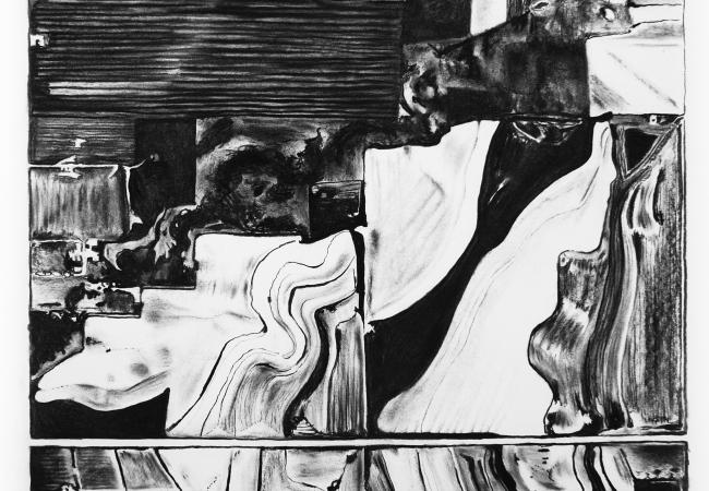 Fusain - Format 77x57cm <strong>collection particuli&egrave;re</strong>